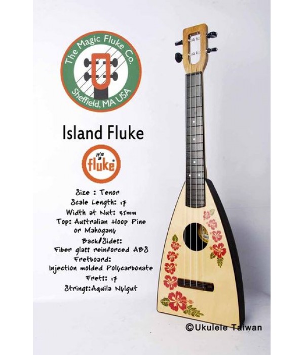 【台灣烏克麗麗 專門店】Fluke 瘋狂跳蚤全面侵台! Island Fluke ukulele 26吋 美國原廠製造 (附琴袋+調音器+教材)